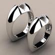 "V"Top Princes and Princess Wedding Bands